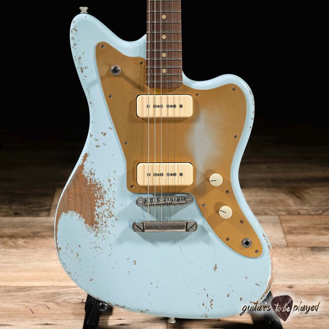 Fano JM6 Oltre Lollar OmniTron P-90 Guitar w/ Gigbag – Sonic Blue