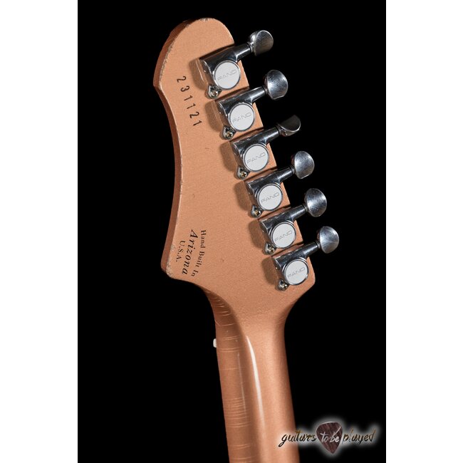 Fano PX6 Alt de Facto Mahogany Set Neck Mini HB Guitar w/ Bigsby & Case – Copper