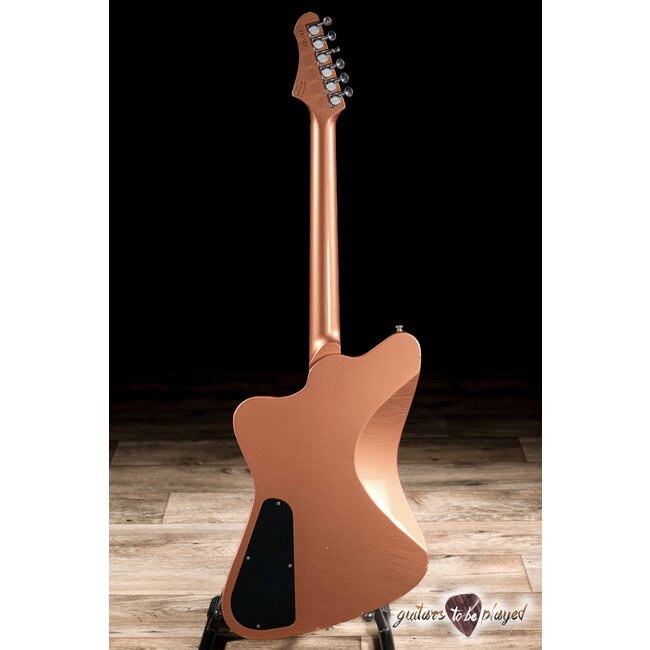 Fano PX6 Alt de Facto Mahogany Set Neck Mini HB Guitar w/ Bigsby & Case – Copper