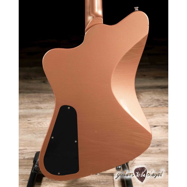 Fano PX6 Alt de Facto Mahogany Set Neck Mini HB Guitar w/ Bigsby & Case – Copper
