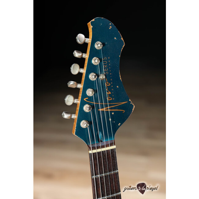 Novo Custom Serus J HH Guitar w/ Lollartrons – Lake Como Blue over '64 Burst