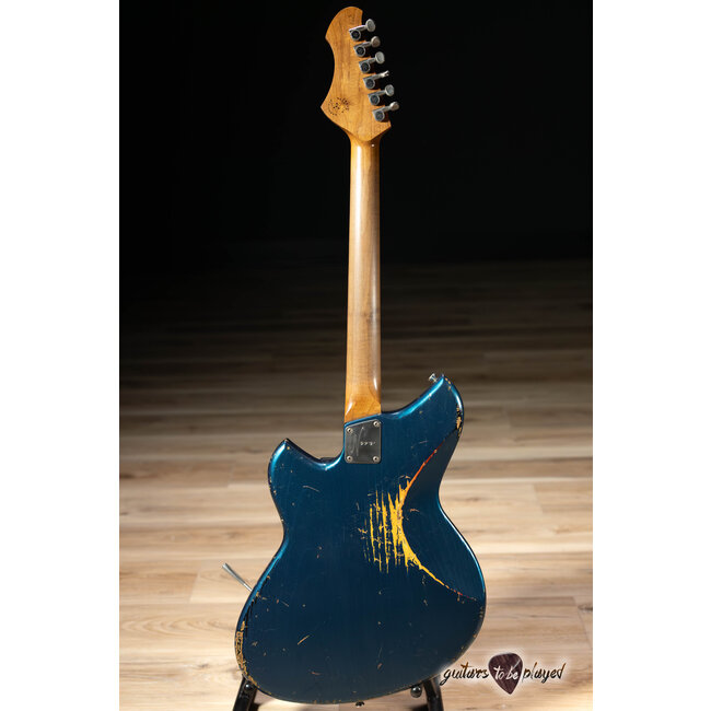 Novo Custom Serus J HH Guitar w/ Lollartrons – Lake Como Blue over '64 Burst