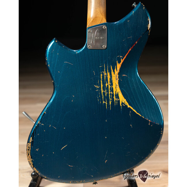 Novo Custom Serus J HH Guitar w/ Lollartrons – Lake Como Blue over '64 Burst