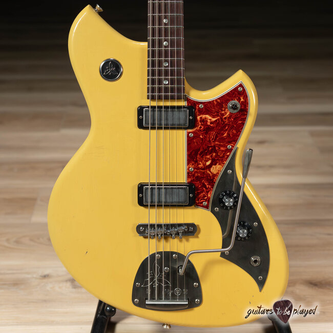 Novo Nucleus Serus J Baritone Guitar w/ Lollar Mini Broilers – Vintage Cream