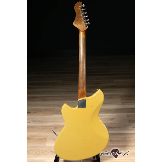 Novo Nucleus Serus J Baritone Guitar w/ Lollar Mini Broilers – Vintage Cream