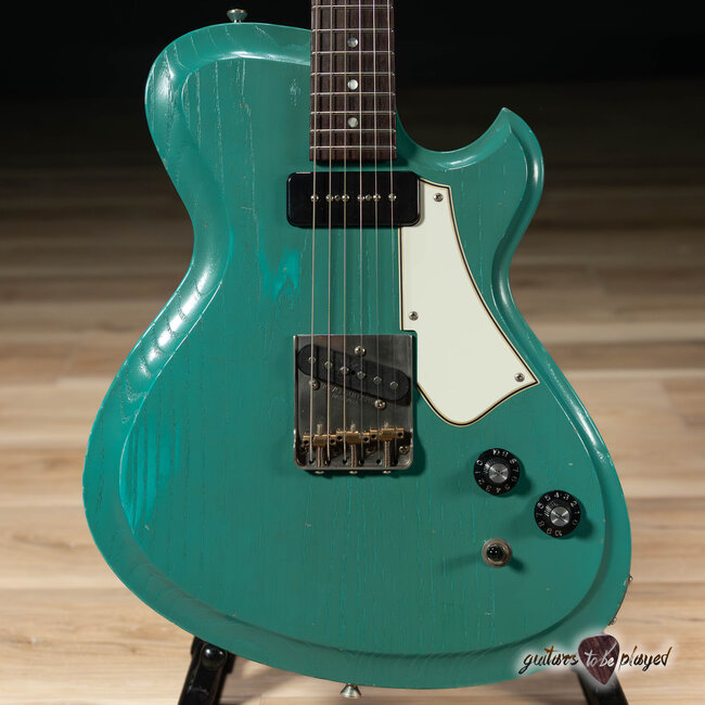 Novo Nucleus Solus F2 Guitar w/ Fralin P-90 & High Output T – Taos Turquoise