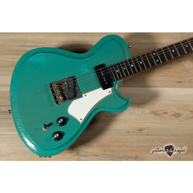 Novo Nucleus Solus F2 Guitar w/ Fralin P-90 & High Output T – Taos Turquoise