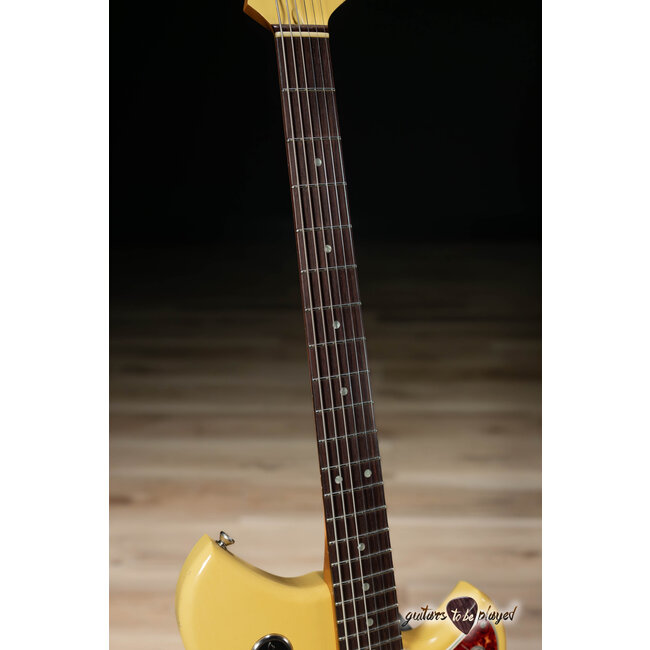 Novo Nucleus Serus J Baritone Guitar w/ Lollar Mini Broilers – Vintage Cream