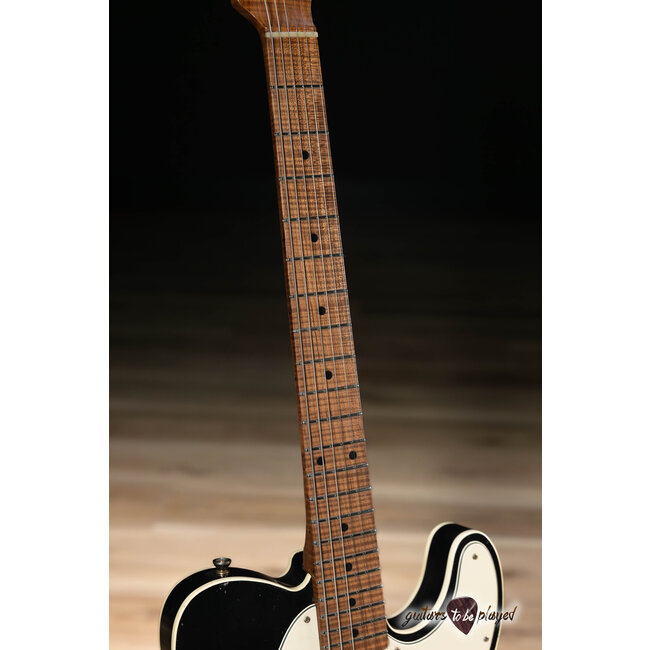 Mario Martin Guitars Paulownia T-Style w/ Lollar A3's & Flame Roasted Neck - Black