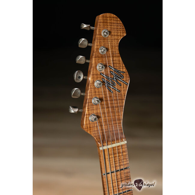 Mario Martin Guitars Paulownia T-Style w/ Lollar A3's & Flame Roasted Neck - Black