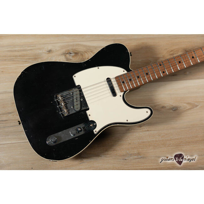 Mario Martin Guitars Paulownia T-Style w/ Lollar A3's & Flame Roasted Neck - Black