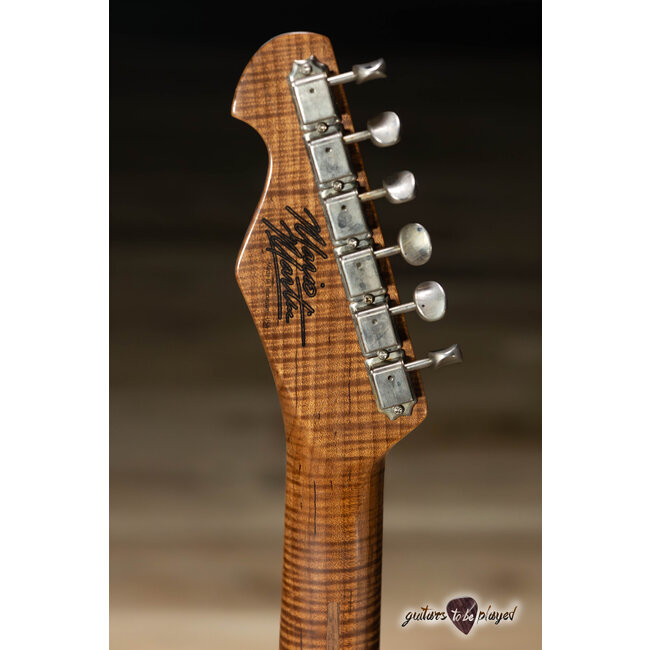 Mario Martin Guitars Paulownia T-Style w/ Lollar A3's & Flame Roasted Neck - Black