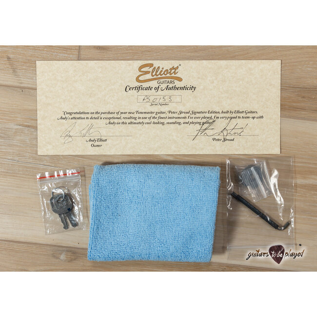 Elliott Peter Stroud Tonemaster Hardtail Electric Guitar – Shoreline Gold