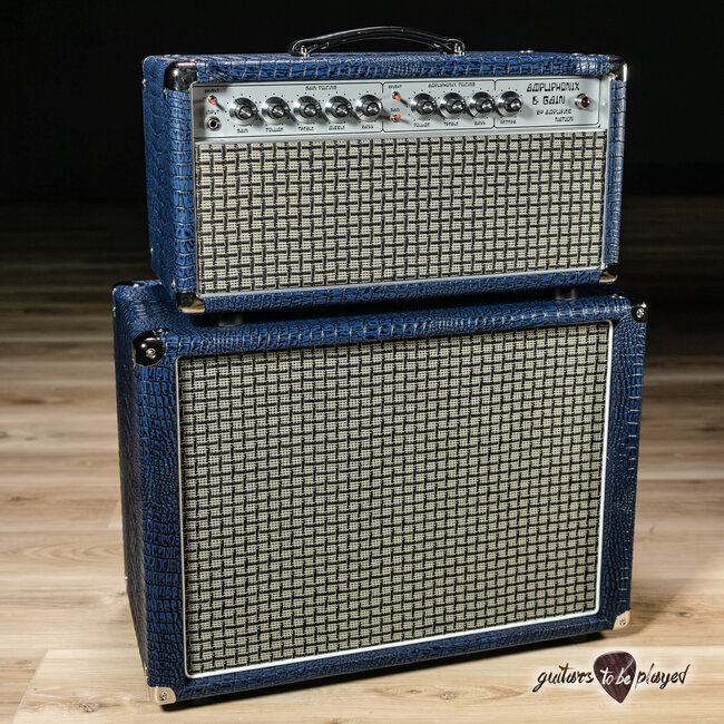 Amplified Nation Ampliphonix & Gain 50W Head & 112 Cab – Blue Croc