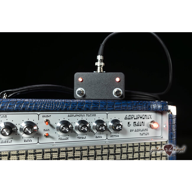 Amplified Nation Ampliphonix & Gain 50W Head & 112 Cab – Blue Croc