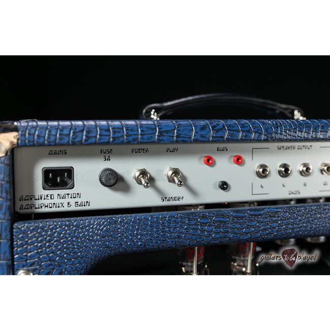 Amplified Nation Ampliphonix & Gain 50W Head & 112 Cab – Blue Croc