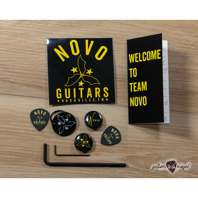 Novo Nucleus Solus H2 Guitar w/ Fralin Pure PAF's – Bull Black