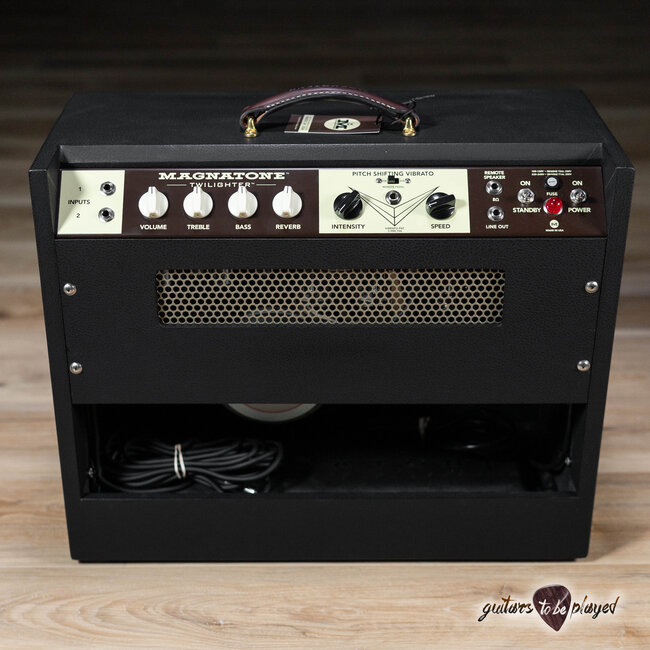 Magnatone Twilighter 22W Reverb/Vibrato 1x12” Combo Amp – Black w/ Brown Grill