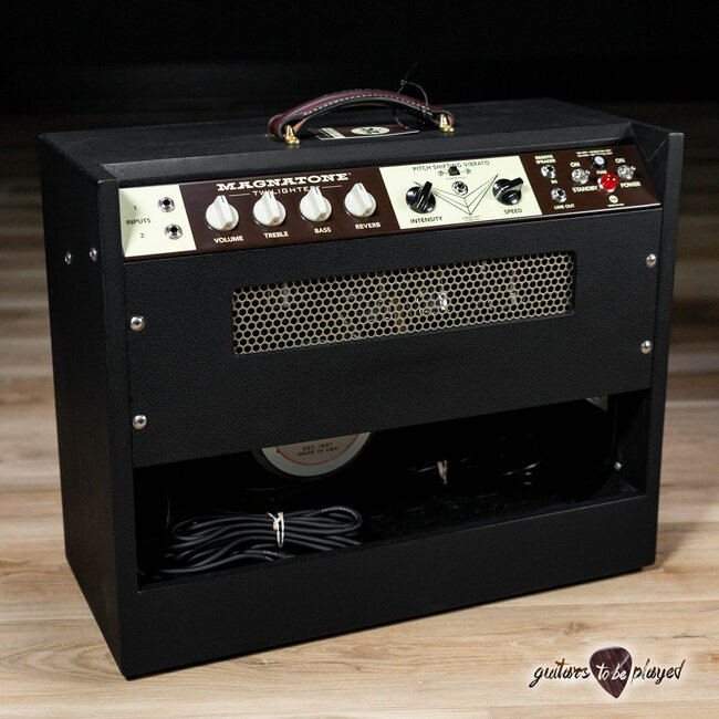 Magnatone Twilighter 22W Reverb/Vibrato 1x12” Combo Amp – Black w/ Brown Grill