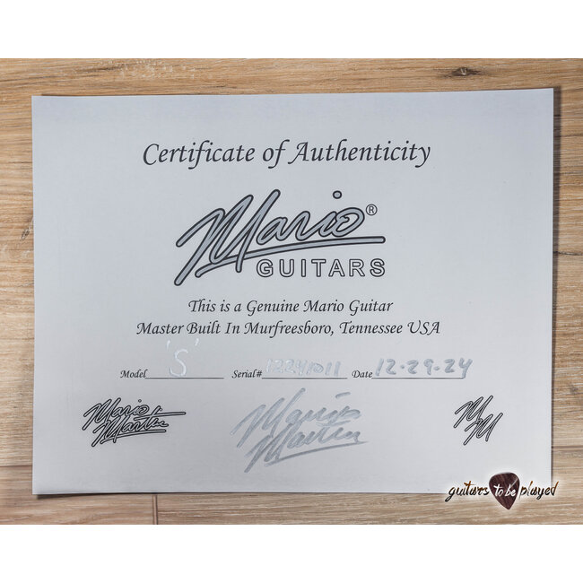 Mario Martin Guitars Ash/Paulownia S-Style w/ Fralin Vintage Hots - Black