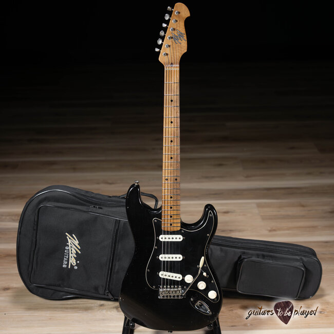 Mario Martin Guitars Ash/Paulownia S-Style w/ Fralin Vintage Hots - Black