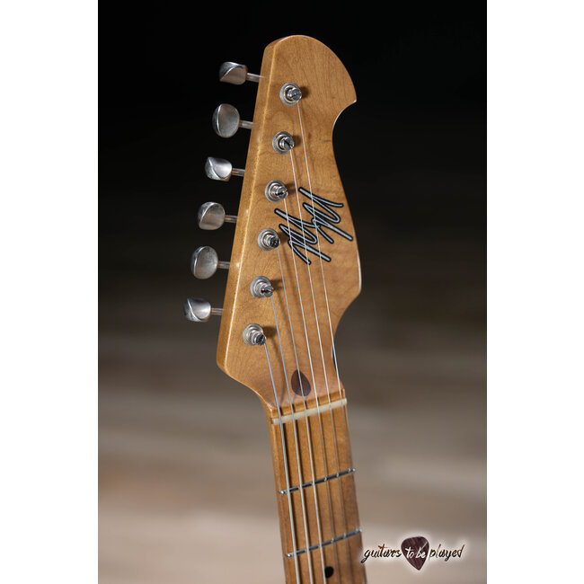 Mario Martin Guitars Ash/Paulownia S-Style w/ Fralin Vintage Hots - Black