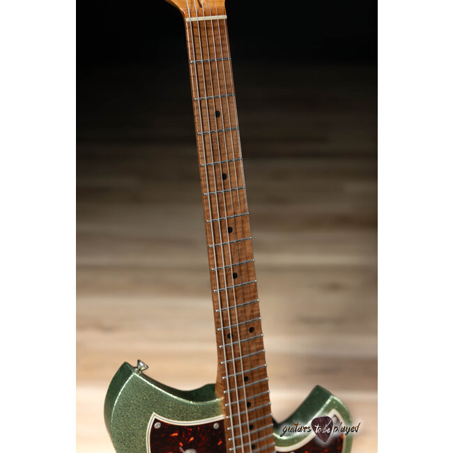 Novo Custom Miris J Semi-Hollow w/ Gold Foils – Coke Bottle Green Sparkle