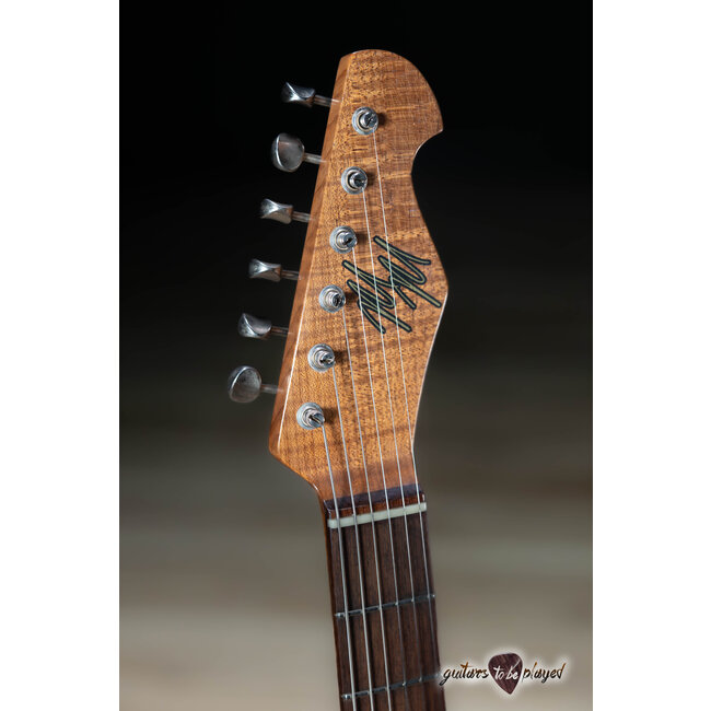 Mario Martin Guitars Pine T-Style w/ Lollar P-90 & J Street – Lake Placid Blue