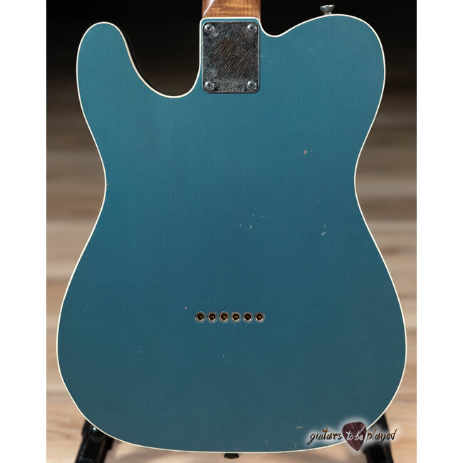 Mario Martin Guitars Pine T-Style w/ Lollar P-90 & J Street – Lake Placid Blue