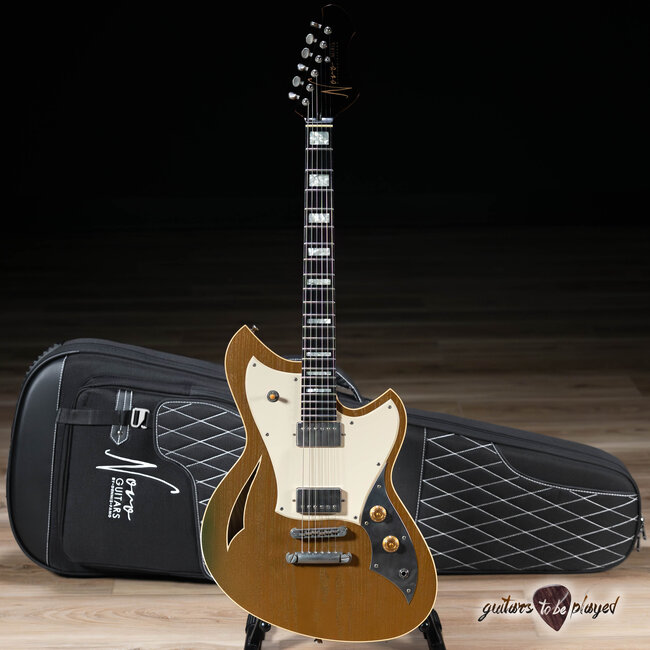 Novo Custom Miris H2 Semi-Hollow 24.75" Scale w/ Fralin Pure PAF's – Gold Top