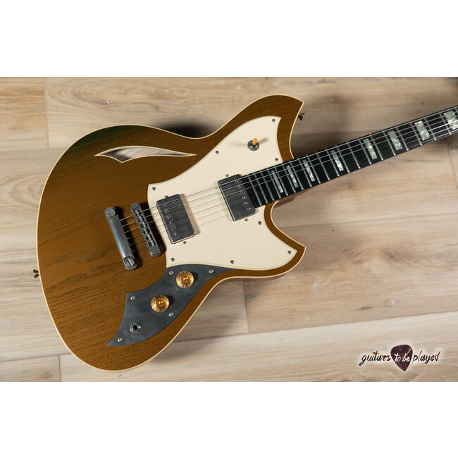 Novo Custom Miris H2 Semi-Hollow 24.75" Scale w/ Fralin Pure PAF's – Gold Top