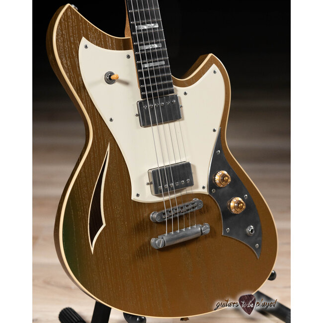 Novo Custom Miris H2 Semi-Hollow 24.75" Scale w/ Fralin Pure PAF's – Gold Top