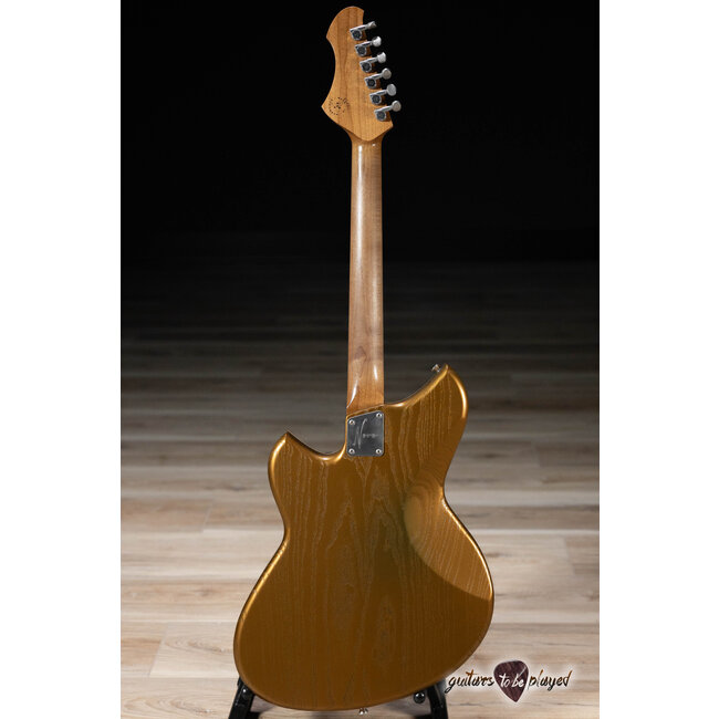 Novo Custom Miris H2 Semi-Hollow 24.75" Scale w/ Fralin Pure PAF's – Gold Top