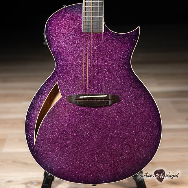 ESP LTD TL-6 Thinline Acoustic/Electric Guitar – Purple Sparkle Burst