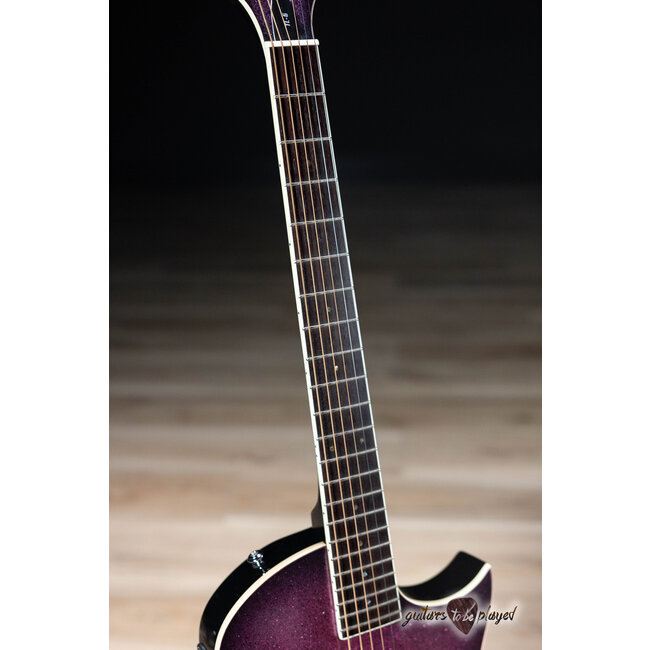 ESP LTD TL-6 Thinline Acoustic/Electric Guitar – Purple Sparkle Burst