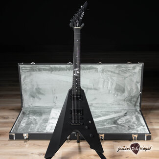 ESP Guitars ESP Vulture James Hetfield Signature Custom Shop Guitar w/ Case – Black Satin