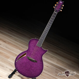 ESP LTD ESP LTD TL-6 Thinline Acoustic/Electric Guitar – Purple Sparkle Burst