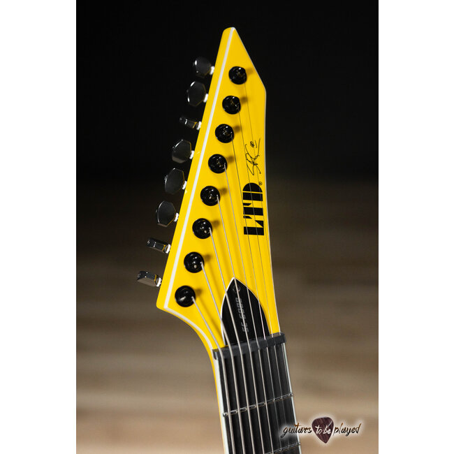 ESP LTD SC-608B Stephen Carpenter 8-String Baritone Guitar w/ Case – Yellow
