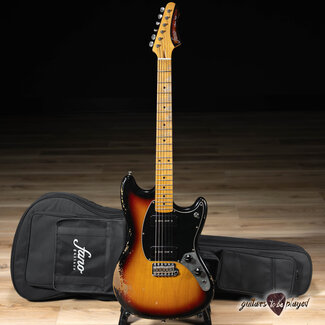 Fano Guitars Fano MG6 Oltre Maple Neck Lollar P-90 Guitar w/ Gigbag – 3-Tone Sunburst