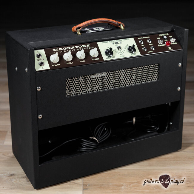 Magnatone Panoramic Stereo 12+12W Vibrato 2x10” Combo Amp – Black