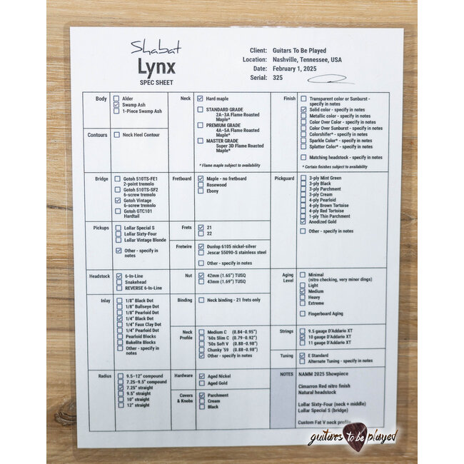 Shabat Lynx S-Style Swamp Ash Maple Neck Guitar – Cimarron Red