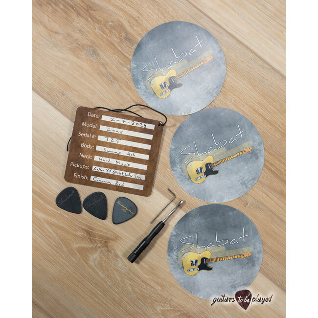 Shabat Lynx S-Style Swamp Ash Maple Neck Guitar – Cimarron Red