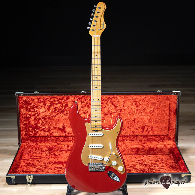 Shabat Lynx S-Style Swamp Ash Maple Neck Guitar – Cimarron Red