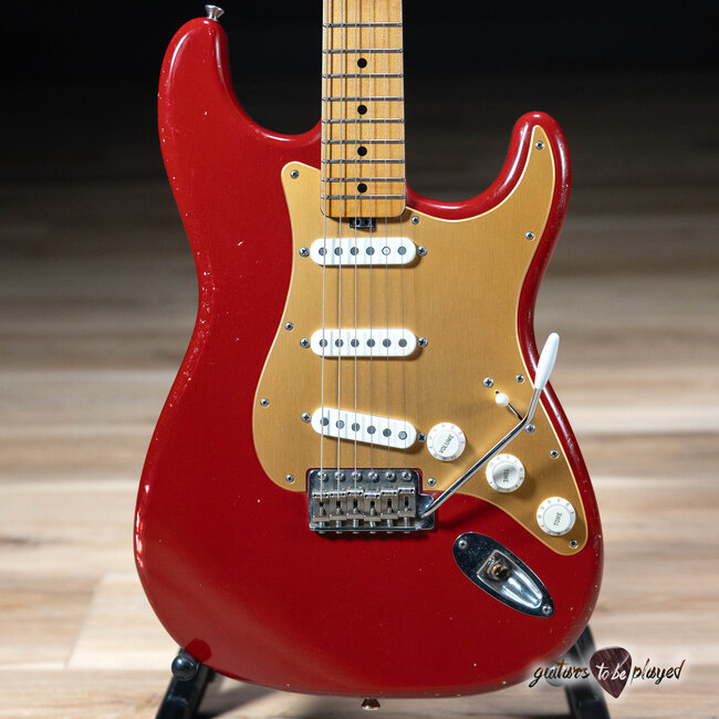 Shabat Lynx S-Style Swamp Ash Maple Neck Guitar – Cimarron Red