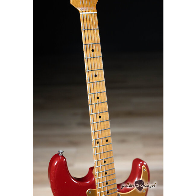 Shabat Lynx S-Style Swamp Ash Maple Neck Guitar – Cimarron Red