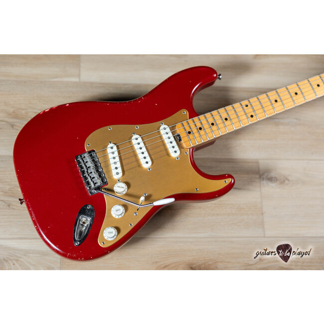 Shabat Lynx S-Style Swamp Ash Maple Neck Guitar – Cimarron Red