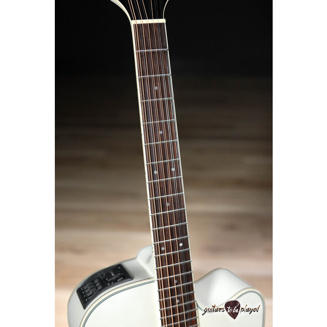 Takamine GD37CE-12 PW 12-String Dreadnought Guitar w/ Gigbag – Gloss Pearl White