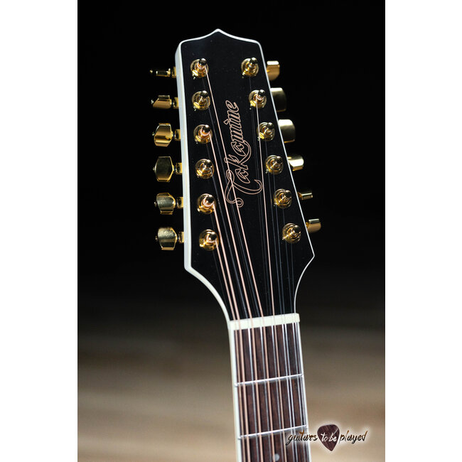 Takamine GD37CE-12 PW 12-String Dreadnought Guitar w/ Gigbag – Gloss Pearl White