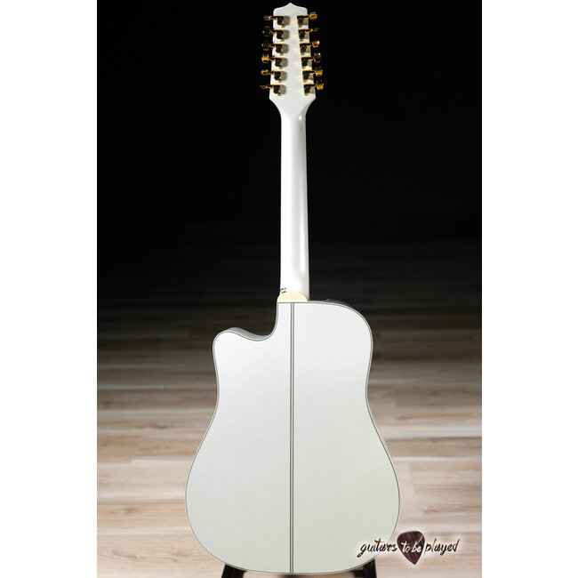 Takamine GD37CE-12 PW 12-String Dreadnought Guitar w/ Gigbag – Gloss Pearl White