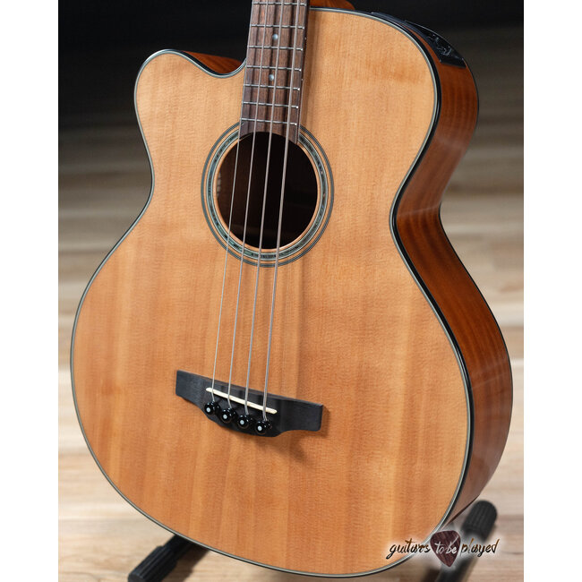 Takamine GB30CE LH Left-Handed Acoustic/Electric Bass Guitar – Natural